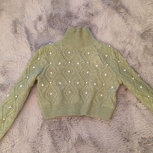 Pearl turtleneck sweater